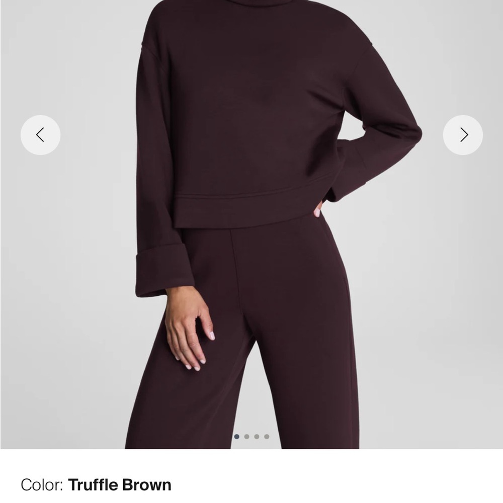 NWT SPANX Air Essentials Classic Hoodie Truffle Brown - Picture 14 of 14